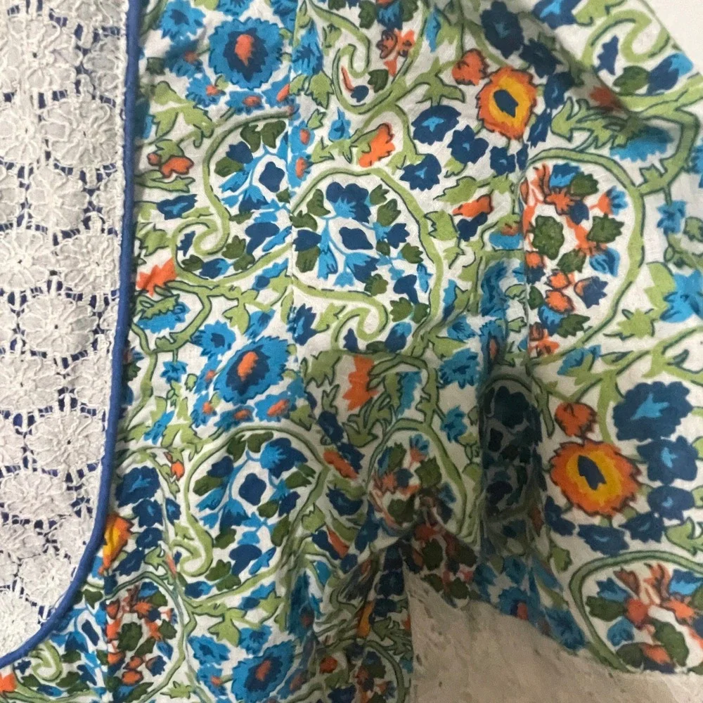 Tara Be In Abundance Floral Lace Dress Size M Boho Prairie 70's Retro Folklore - Picture 3 of 6